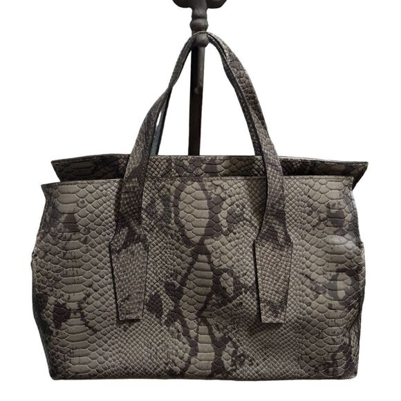 FALOR ITALIA Snakeskin Embossed Genuine Leather Bag - Picture 1 of 9